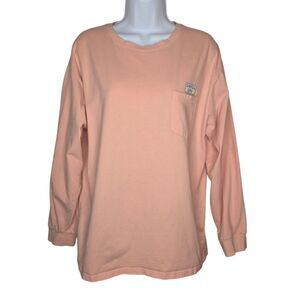 Dutch Bros Coffee "Dutch Luv" Long Sleeve Graphic Pocket T-Shirt Large Unisex